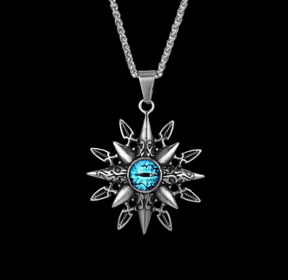 Collier œil bleu – pendentif mystique